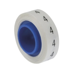 PANDUIT PMDR-4 Rollo de Etiquetas Marcadoras Pre-Impresos con el Numero 4 de 2.4 Metros (7.87 Pies) Color Blanco