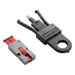PANDUIT PSL-USBA Kit de 5 Dispositivos para Bloquear Puertos USB Tipo A Color Rojo Incluye Llave de Extraccion