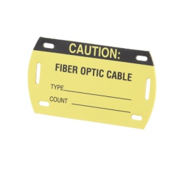 PANDUIT PST-FO Kit de 5 Etiquetas Autolaminadas para Fibra Optica Para Uso Interior/Exterior Dimensiones de 90.42 x 52.32 mm (3.56 x 2.06 pulgadas) Color Negro con Amarillo