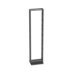 PANDUIT R2P6S Rack de Dos Postes Estandar de 19 in Rieles Numerados y Roscados #12-24 6 in de Profundidad Fabricado en Acero 45 Unidades de Rack Color Negro
