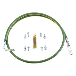 PANDUIT RGEJ624PHY Jumper para Aterrizar Equipos en Racks o Gabinetes 6 AWG con Terminal Doblada a 45 Grados Para Conexion a Tierra y Terminal Recta Para Equipos 61 cm de Largo