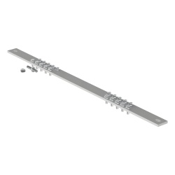 PANDUIT RGRB19CN Barra de Conexion a Tierra Para Rack de 19" Con 20 Orificios Para Conexion Rapida de Equipos Incluye 20 Tornillos # 12-24 x 1/2" Instalados
