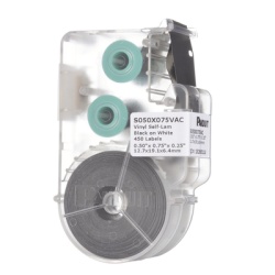 PANDUIT S050X075VAC Casete de 450 Etiquetas Autolaminadas de 12.7 x 19.1 mm (0.5 x 0.75 pulgadas) para Cables de 2 a 4 mm (0.08 a 0.16 pulgadas) de Diametro Area de Impresion Color Blanco
