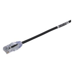 PANDUIT UTP28SP0.5MBL Cable de Parcheo TX6 UTP Cat6 Diametro Reducido (28AWG) Color Negro 0.5 Metros (1.64 Pies)