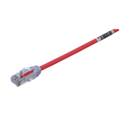 PANDUIT UTP28X0.2MRD Cable de Parcheo UTP Cat6A CM/LSZH Diametro Reducido (28AWG) Color Rojo 20 cm (7.87 Pulgadas).