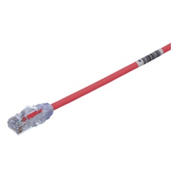 PANDUIT UTP28X10RD Cable de Parcheo UTP Cat6A CM/LSZH Diametro Reducido (28AWG) Color Rojo 3.05 Metros (10 Pies)