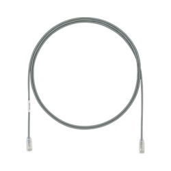 PANDUIT UTP28X7GY Cable de Parcheo UTP Cat6A CM/LSZH Diametro Reducido (28AWG) Color Gris 2.13 Metros (7 Pies)