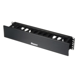 PANDUIT WMPHF2E Organizador de Cables Horizontal PatchLink Sencillo (Solo Frontal) Con Tapa Extendida Para Rack de 19in 2UR