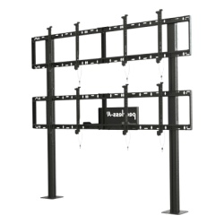 PEERLEES DS-S560-2X2 Soporte Modular para Video Wall Pedestal 2x2 / Ajuste Micro Sin Herramientas / 8 Puntos de Alineacion / Capacidad 500 lb / VESA 200x200 a 600x400 mm / Estructura Aluminio / Gestio