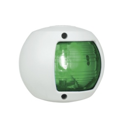 PERKO 0170-WSD-12V Luz lateral de Navegacion en Color Verde con Carcasa Blanca para Embarcaciones a Vela o a Motor de Menos de 20 Metros