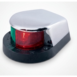 PERKO 1310-DP0-CHR Luz Bi-Color con Carcasa Cromada para Embarcaciones a Motor Menores de 12 Metros