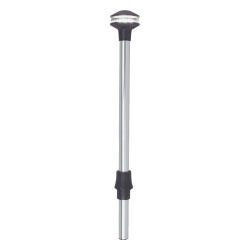 PERKO 1440-DP5-CHR Luz de Poste en Color Blanco Serie Inland de 1 m (42 pulgadas) de Largo para uso en Embarcaciones a Motor Menores a 20 Metros de Eslora