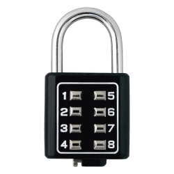 PHILLIPS-ASSA ABLOY MX2782 Candado Digital de Combinacion M35 / No Requiere Llave / Combinacion unica integrada por 4 digitos / Color Negro.
