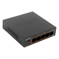 PLANET FSD-504HP Switch PoE+ 802.3af/at Distancia 250 m 4 Puertos 1 Puerto 10/100 de Uplink
