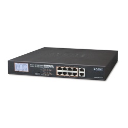 PLANET GSD-1002VHP Switch No Adminsitrable PoE+ distancia 250 metros 8 puertos PoE Gigabit + 2 gigabit