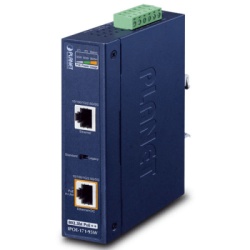 PLANET IPOE-171-95W Inyector Industrial Multi-Gigabit 802.3bt PoE++ / 95W / 2 Puertos RJ45 / 10M/100M/1G/2.5G/5Gbps / IP30 / -40 a 75Â°C / Montaje en Riel DIN o Pared