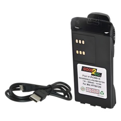 POWER PRODUCTS PCHNN9013 Bateria con cargador USB integrado de Li-Ion 2000MAH con clip para radios Motorola HT750/1250 PRO5150/5550/7150/7350/7550
