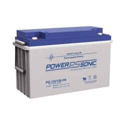 POWER SONIC PG-12V150-FR Bateria 12V 154AH Para Respaldo Tecnologias AGM/VRLA 10-12 Anos Vida Util Terminales T11 Reconocida UL Ideal para Sistemas Fotovoltaicos
