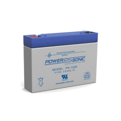 POWER SONIC PS-1228 Bateria 12V 2.8AH Para Respaldo Tecnologias AGM/VRLA 5 Anos Vida Util Terminales F1 Reconocida UL
