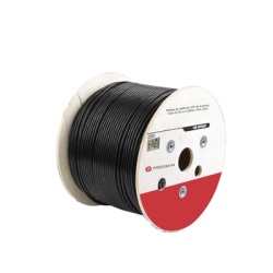 PRECISION PSC-CAT5EXT-GEL Bobina de Cable de UTP de 4 Pares Cat5e de 305 Metros (1000 Pies) 100% Cobre LDPE Resistente a Rayos UV Relleno de Gel Color Negro 24 AWG Uso en Exterior Para Aplicaciones de