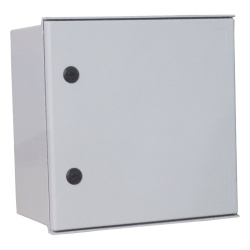 PRECISION PST-4040-20P Gabinete de Poliester IP65 Uso en Intemperie (400 x 400 x 200 mm) con Placa Trasera Interior de Plastico (Incluye Chapa y Llave).