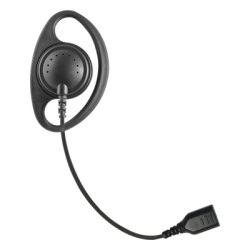 PRYME SNP-DR Auriculares con aro en forma de "D" con cable de fibra trenzada y conector SNAP. Requiere microfono de solapa de 1 o 2 hilos de la Serie SNAP.