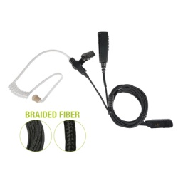 PRYME SPM-2300-M11-BF Microfono De Solapa de 2 Cables De Fibra Trenzada Serie SPM2300BF Para MOTOROLA TRBO XPR3300/3500