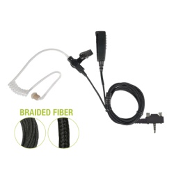 PRYME SPM-2322S-BF Microfono De Solapa de 2 Cables De Fibra Trenzada Serie SPM2300BF Para VERTEX VX-160/180/210/230/231/350/351/354/400/410/417/420/424/427