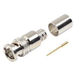 RF INDUSTRIES LTD RFB-1707-R Conector BNC Macho de 75 Ohm Anillo Plegable para Cable 8238 RG-11/U Niquel/ Oro/ Teflon.