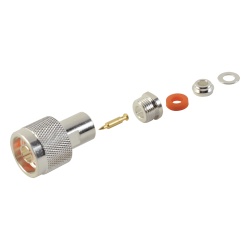 RF INDUSTRIES LTD RFN-1000-1S Conector N Macho de Rosca para RG-58/U RG-142/U Plata/ Oro/ Teflon.