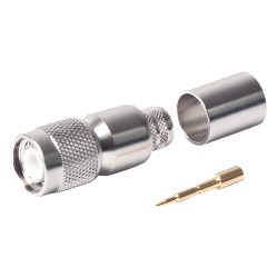 RF INDUSTRIES LTD RFT-1202-I Conector TNC Macho de Anillo Plegable para LMR-400 9913 8214 CNT-400 RFLASH-1113 RG8/U-SYS Niquel/Oro/Teflon.
