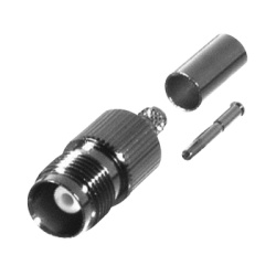RF INDUSTRIES LTD RFT-1217-P Conector TNC Hembra de Anillo Plegable para Cables PROFLEX Grupo P Niquel/ Oro/ Delrin.