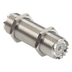 RF INDUSTRIES LTD RFU-537 Adaptador Pasamuros de Doble UHF Hembra (SO-239) Montaje para Panel con Rosca Estandar.