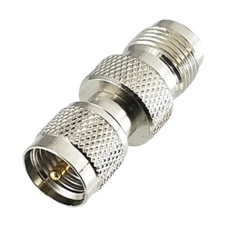 RF INDUSTRIES LTD RFU-623 Adaptador en Linea de Conector Mini UHF Macho a TNC Hembra Niquel/ Oro/ Teflon.