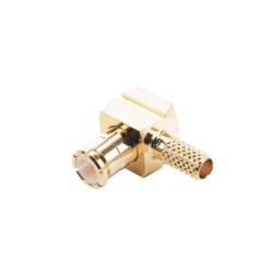 RF INDUSTRIES LTD RMX-8010-1B Conector MCX Macho en Angulo Recto de Anillo Plegable para Cable RG-174/U 8216 Oro/ Oro/ Teflon.
