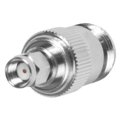 RF INDUSTRIES LTD RP-3452 Adaptador en Linea de Conector SMA Macho Inverso a N Hembra Niquel/ Oro/ Teflon.