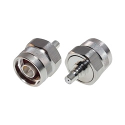 RF INDUSTRIES LTD RQA-5478 Adaptador de Bajo PIM Interserie de Conector N Macho a QMA (Quick Mate) Hembra Bronce Blanco/ Oro/ Teflon.