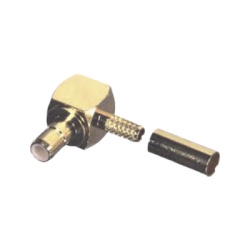 RF INDUSTRIES LTD RSB-4055-1B Conector SMB Hembra (Jack) en Angulo Recto (Pin Macho) Anillo Plegable para RG-174/U Oro/ Oro/ Teflon.