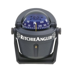 RITCHIE RA-91 Brujula de Navegacion Maritima RitchieAngler RA-91 / Montaje en Bracket / Dial 2 3/4" (70 mm) / Iluminacion Nocturna Verde / DirectiveForce Magnets / Acabado Gris Anti-Reflejo / 100% Rep