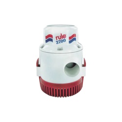 RULE 16A Bomba de Achique Sumergible Rule 16A / 3 700 GPH / 24V CD / Motor de Alta Eficiencia / Ejes de Acero Inoxidable / Proteccion Termica TCO / Certificacion CE e ISO 8849
