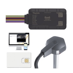 RUPTELA ECO5KITFUEL2 KIT Dispositivo de Rastreo Vehicular/ Sensor nivel de combustible cableado / Conectividad LTE Cat1 y LTE-M / BLE 5.0 / GNSS U-blox / Carcasa IP54 / Bateria Interna de Respaldo / D