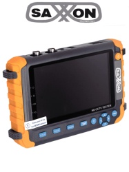 SAXXON SXN1600001 SAXXON TES08MC - Probador de Video con Pantalla de 5 Pulgadas/ Soporta camaras 1MP/ 2MP/ 4MP/ 4K/ Soporta: HDCVI/TVI/AHD/ Salida de Energia de 12vdc a 1 Amper para Alimentar Camaras/