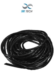 SAXXON TCE3350126 SBE TECH CNESPN12 - Organizador de cable espiral negro 1/2 pulgada rollo de 10 metros