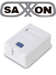 SAXXON TCE339076 SAXXON A1661 - Caja de montaje en superficie para jack UTP / 1 Puerto / Con etiqueta