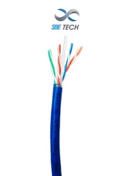 SBE TECH SBT2640008 SBE TECH SBE-UTPC6UCERT-BL-NP - CABLE UTP CAT6/ 100% COBRE/CAJA 305 METROS/ COLOR AZUL/ 23 AWG/ SEPARADOR CENTRAL/