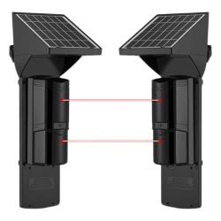 SFIRE SFA60 Detector Fotoelectrico Solar / 2 Rayos Infrarrojos / Alcance 60 m (196.9 ft) Exterior / 120 m (393.7 ft) Interior / Panel Solar Integrado / Batería 4,000 mAh / IP65