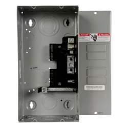 SIEMENS E0408ML1125F Centro de carga monofasico para empotrar. 1 Fase 3 Hilos para interruptores QT de 4 polos - 8 Circuitos 120/240vca Barras de aluminio 125 Amp Nema 1.