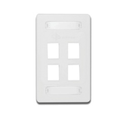 SIEMON 10GMX-FPS04-02B Placa de Pared Modular 10G MAX de 4 Salidas Color Blanco Version Bulk (Sin Empaque Individual)