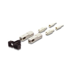 SIEMON FC2-SC-MM-B80 Conector de Fibra Optica SC Duplex Epoxico Fibra Recubierta Multimodo Botas Color Negro y Beige (No pre-pulido)