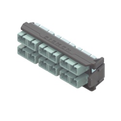 SIEMON LVA12-SCQ-BM-A Placa Acopladora LightVerse 6 Conectores Duplex SC Acepta hasta 12 Hilos de Fibra Multimodo OM3 y OM4 (No Shuttered)